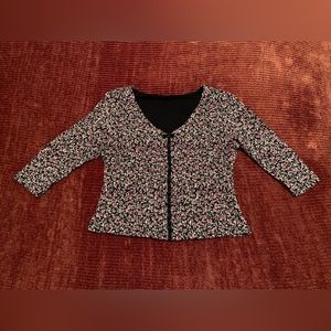 Black & Pink Floral Top